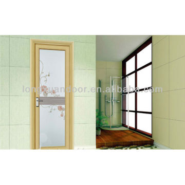 Interior Aluminum Swing door with glass, 2 panel glass indoor